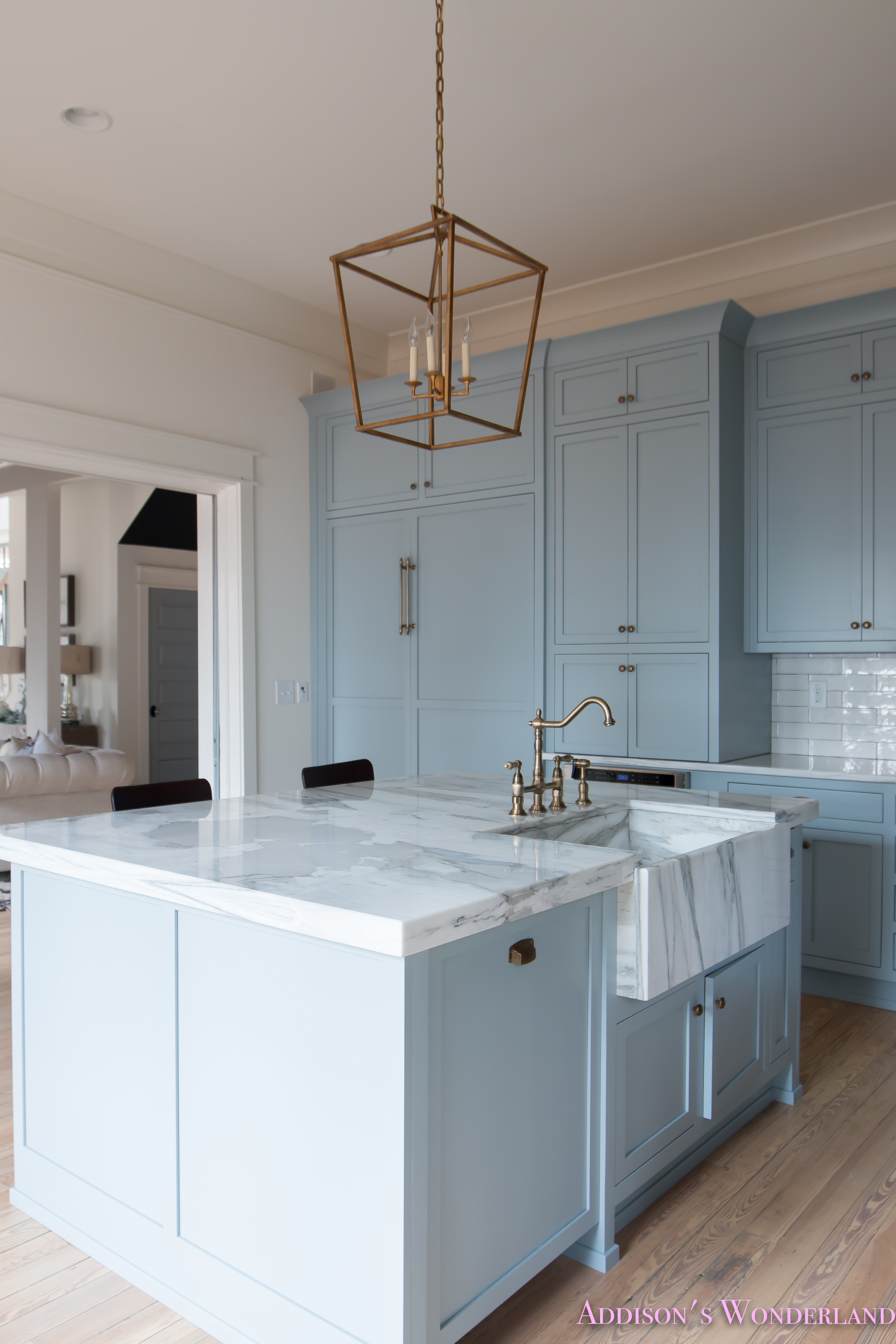a-classic-vintage-modern-kitchen-blue-gray-cabinets-inset ...