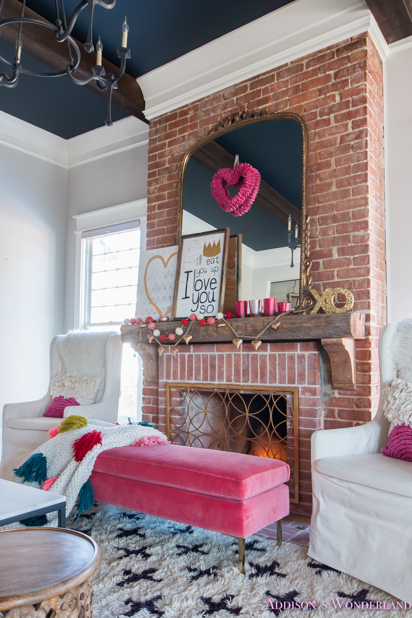 Our Colorful, Whimsical & Elegant Valentine\'s Day Living Room ...