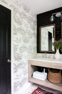 Revealing the Transformation of Our Black & White Cabin Master Bathroom ...