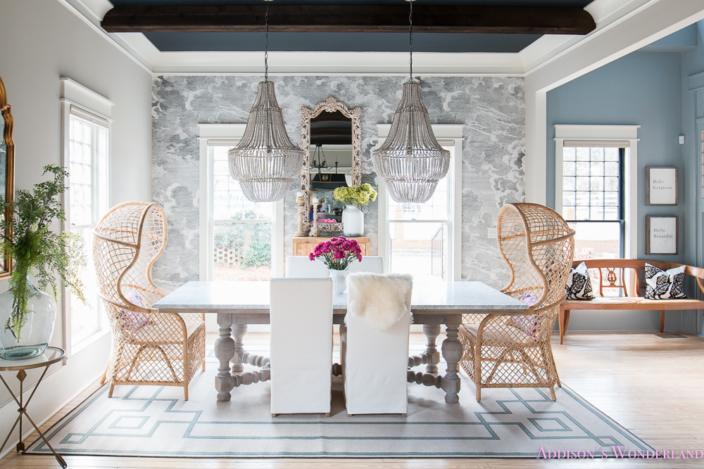 chic dining room wallpaper - dearhealthierme