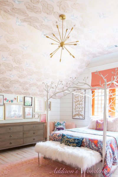 A Girl’s Bedroom Colorful Gallery Wall with At Home Stores… - Addison's ...