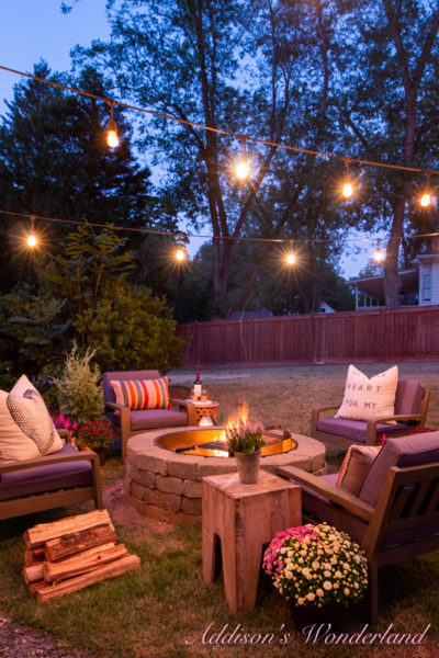 My Dreamy New Outdoor Backyard Fire Pit… All Decked Out for Fall ...