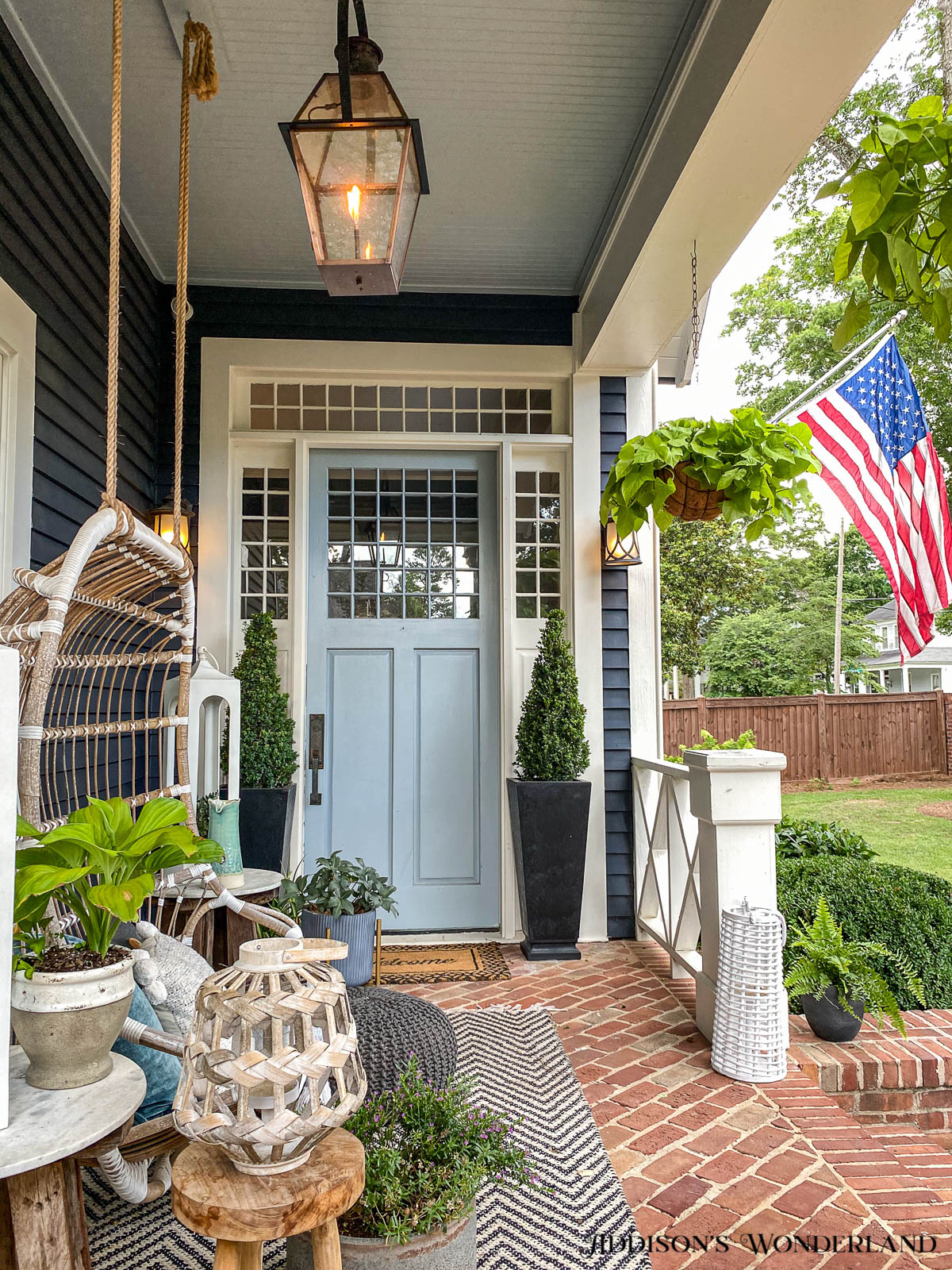 Our Serena & Lily Front Porch Double Hanging Rattan Chair Review ...