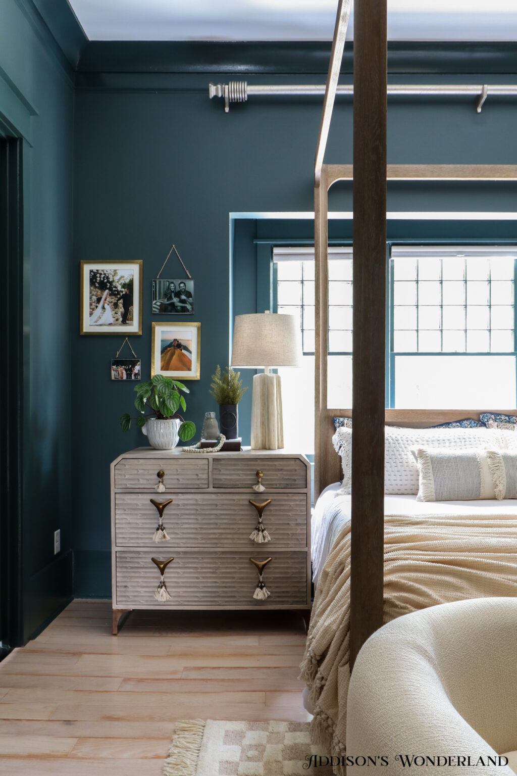 Our European Inspired Dark Pewter Walled Bedroom Reveal… - Addison's ...