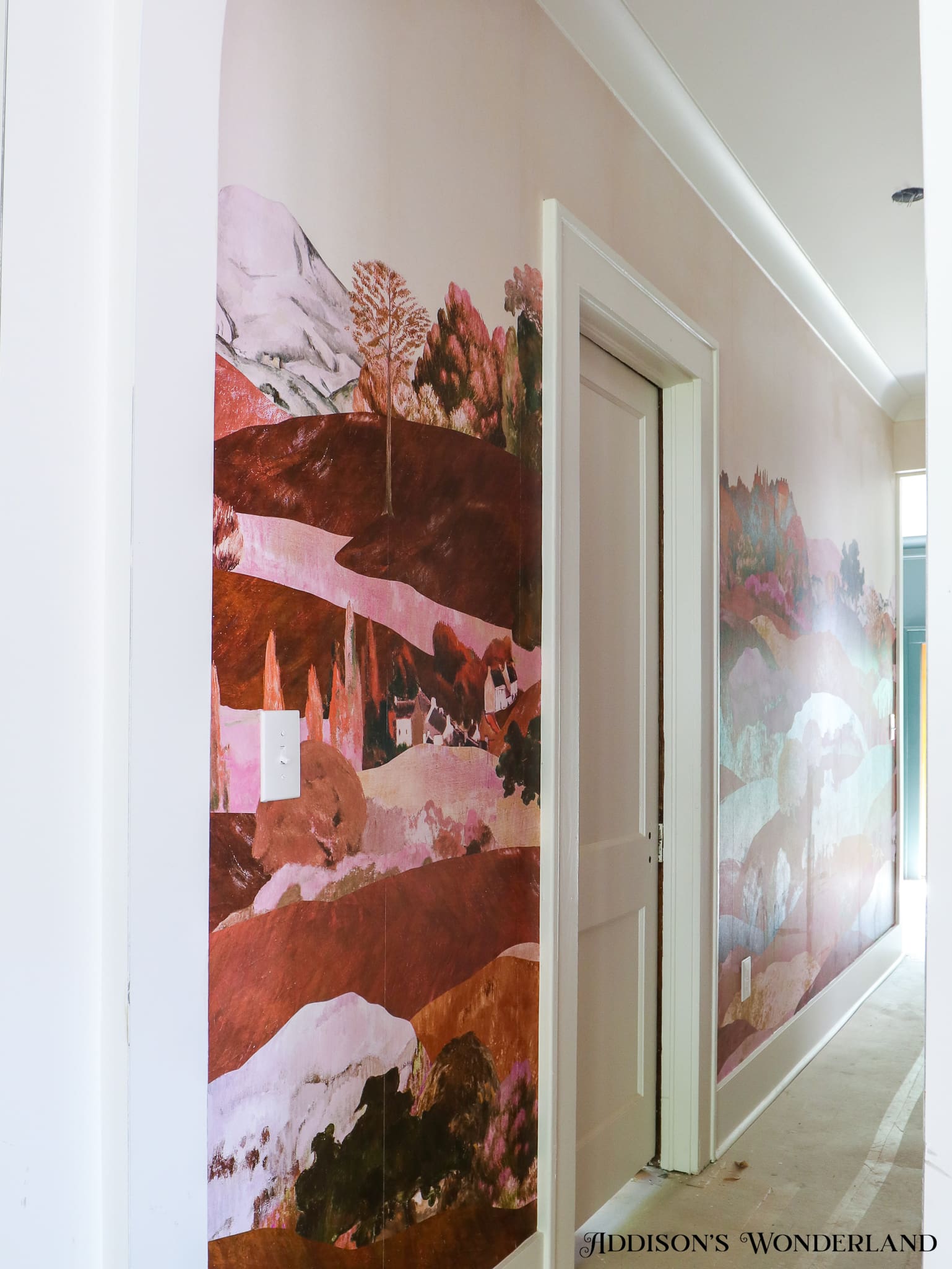 The Most Beautiful Hallway Landscape Mural Reveal… - Addison's Wonderland
